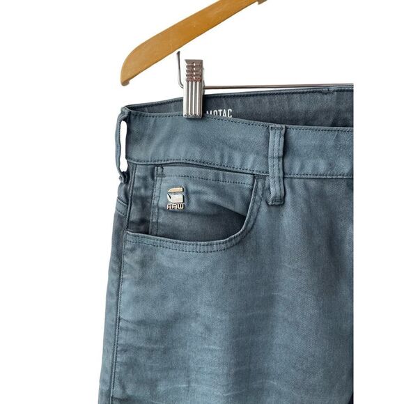 G Star Raw Jeans Mens 32 Motac 3D Slim Denim Biker Button Fly mid Rise pockets - Picture 3 of 14